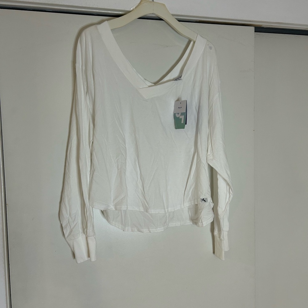 JoyLab White V-Neck Blouse